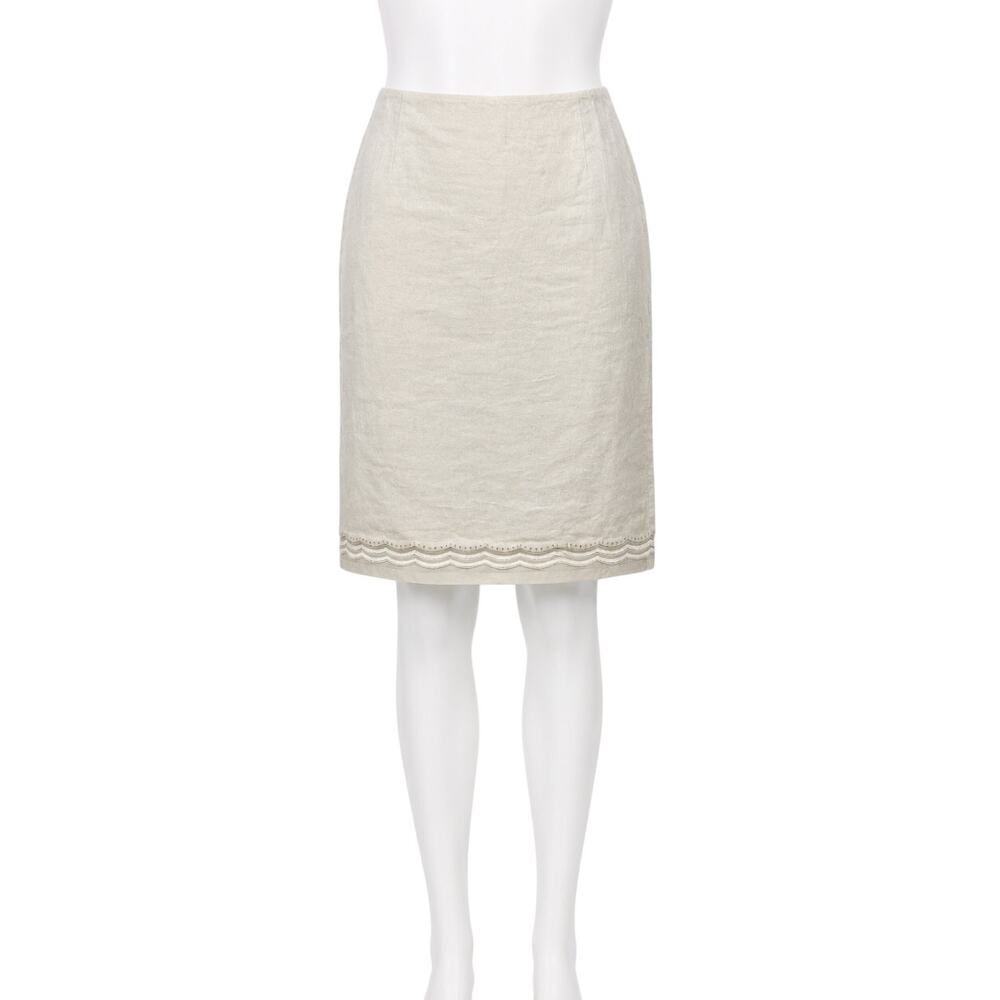 Preview Collection Linen Skirt 14 Beige Lined Minimalist Lagenlook Earthy Boho